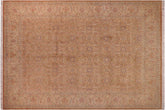 handmade Transitional Kafkaz Brown Lt. Tan Hand Knotted RECTANGLE 100% WOOL area rug 9x12