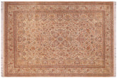 handmade Traditional Ivory Ivory Hand Knotted RECTANGLE 100% WOOL area rug 9x12