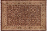handmade Transitional Regular Brown Tan Hand Knotted RECTANGLE 100% WOOL area rug 9x12