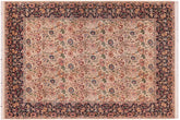 handmade Transitional Sultan Ivory Blue Hand Knotted RECTANGLE 100% WOOL area rug 9x12