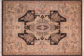 handmade Traditional Angola Black Gray Hand Knotted RECTANGLE 100% WOOL area rug 8x10
