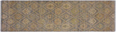 handmade Modern Kafkaz Gray Ivory Hand Knotted RUNNER 100% WOOL area rug 3' x 9'