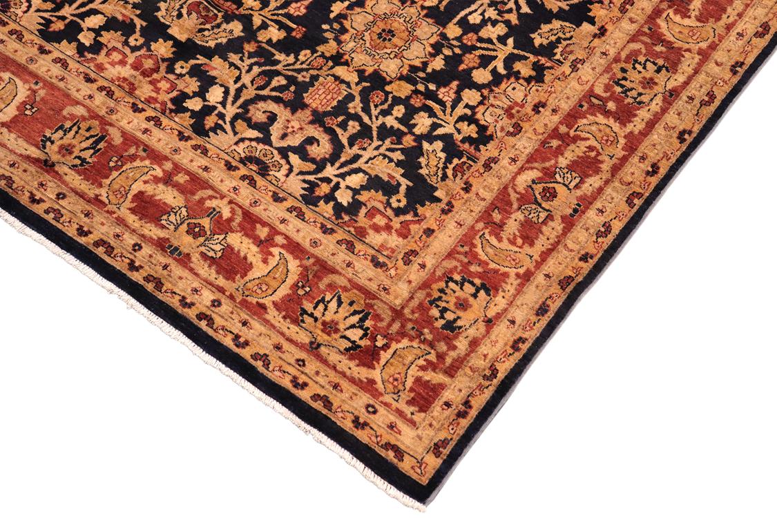 handmade Traditional Kafkaz Blue Rust Hand Knotted RECTANGLE 100% WOOL area rug 8 x 10