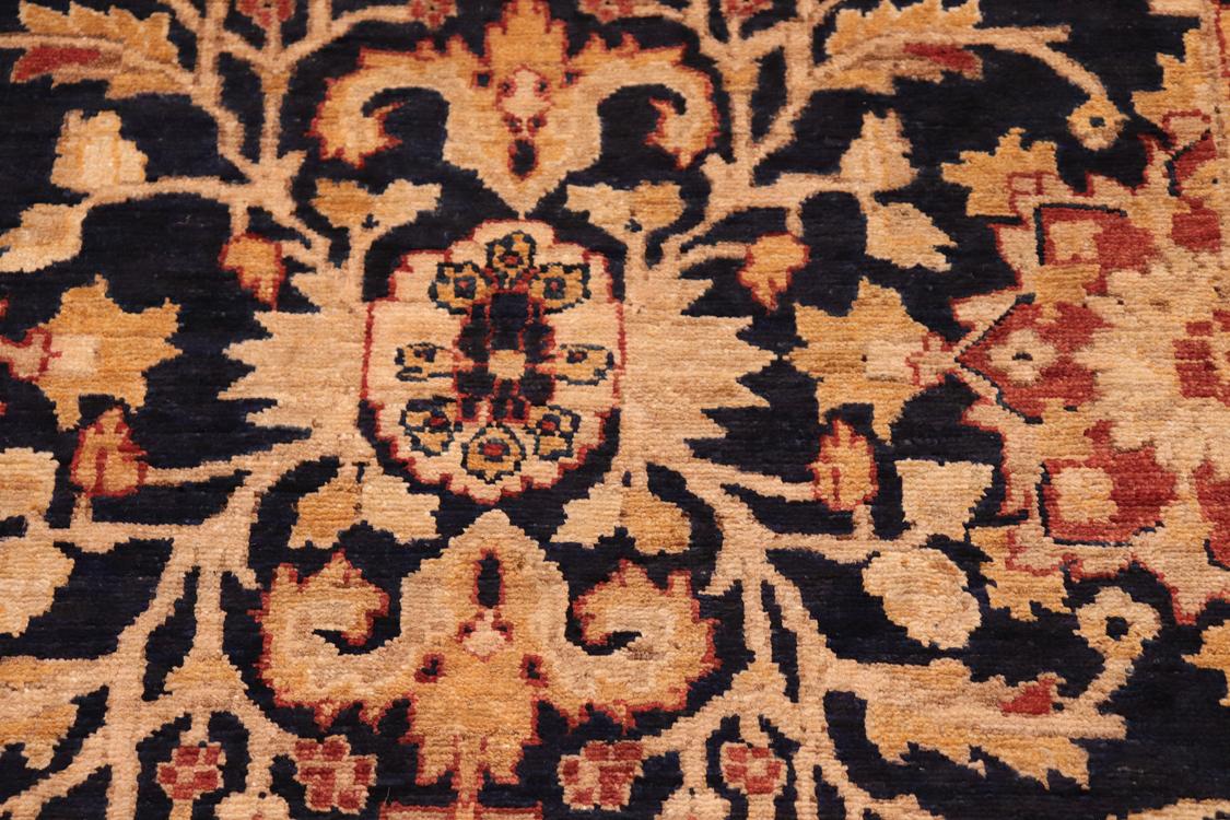 handmade Traditional Kafkaz Blue Rust Hand Knotted RECTANGLE 100% WOOL area rug 8 x 10