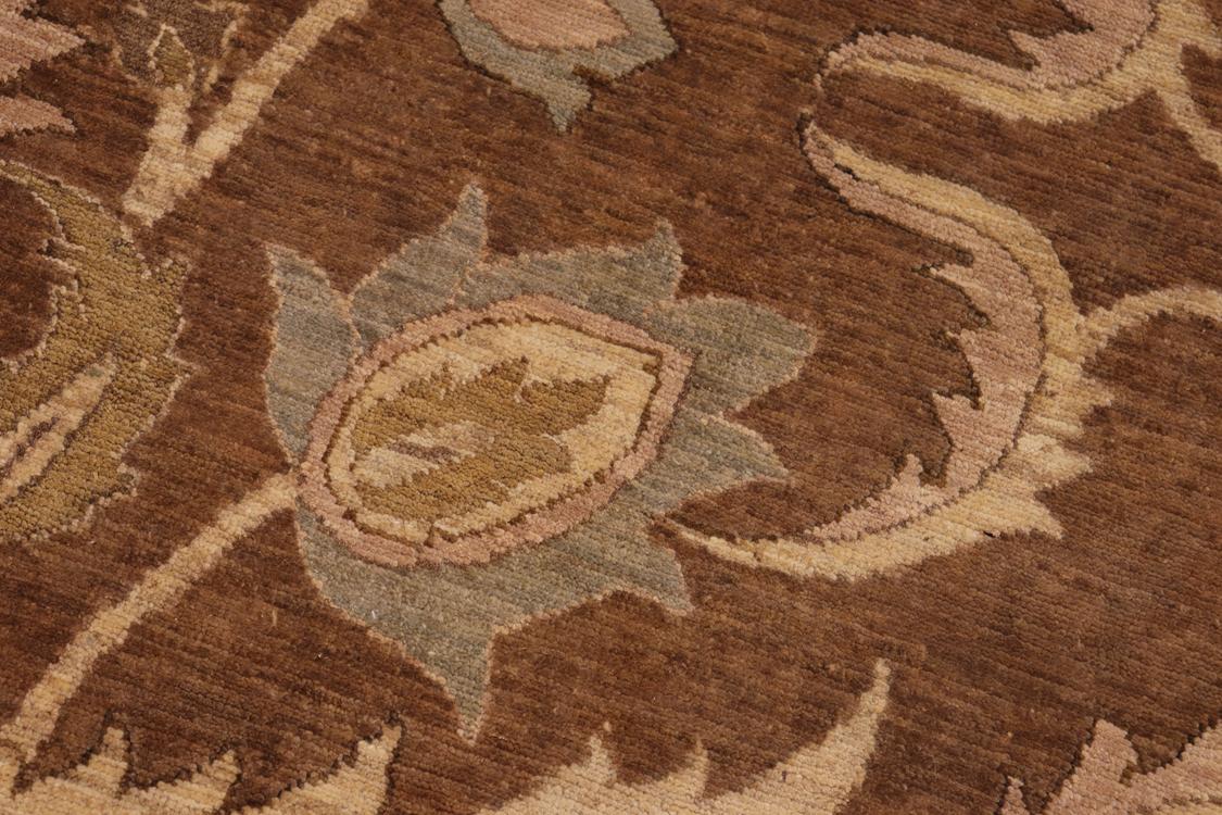 handmade Traditional Kafkaz Brown Gold Hand Knotted RECTANGLE 100% WOOL area rug 8 x 10