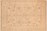 handmade Traditional Kafkaz Beige Gold Hand Knotted RECTANGLE 100% WOOL area rug 8x10