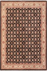 handmade Transitional Kafkaz Brown Beige Hand Knotted RECTANGLE 100% WOOL area rug 8X10