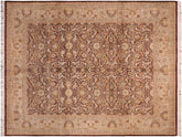 handmade Traditional Brown Beige Hand Knotted RECTANGLE 100% WOOL area rug 8x10