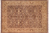 handmade Traditional Regular Brown Tan Hand Knotted RECTANGLE 100% WOOL area rug 8x11