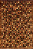 handmade Modern Gabbeh Brown Tan Hand Knotted RECTANGLE 100% WOOL area rug 9 X12