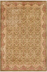 handmade Transitional Kafkaz Green Brown Hand Knotted RECTANGLE 100% WOOL area rug 9X12