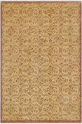 handmade Transitional Kafkaz Gold Brown Hand Knotted RECTANGLE 100% WOOL area rug 9X12