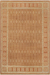 handmade Transitional Kafkaz Brown Rust Hand Knotted RECTANGLE 100% WOOL area rug 9X12