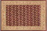 handmade Transitional Kafkaz Burgundy Tan Hand Knotted RECTANGLE 100% WOOL area rug 9' x 12'