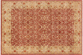 handmade Transitional Kafkaz Rust Gold Hand Knotted RECTANGLE 100% WOOL area rug 9' x 13'