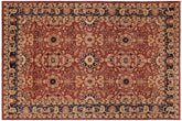 handmade Transitional Kafkaz Rust Blue Hand Knotted RECTANGLE 100% WOOL area rug 10' x 14'