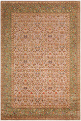 handmade Traditional Design Lt. Gray Lt. Green Hand Knotted RECTANGLE 100% WOOL area rug 9'X12'