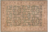 handmade Traditional Veg Dye Green Lt. Tan Hand Knotted RECTANGLE 100% WOOL area rug 9'X12'