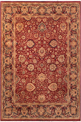 Semi-Antique Anmol Agra Kerstin Red/Blue Wool Rug - 8'10''X12'0''