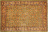 handmade Traditional Lt. Green Gold Hand Knotted RECTANGLE 100% WOOL area rug 9' x 12'