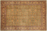 handmade Traditional Lt. Green Gold Hand Knotted RECTANGLE 100% WOOL area rug 9'X12'