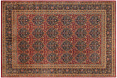 handmade Traditional Design Red Blue Hand Knotted RECTANGLE 100% WOOL area rug 9'X12'