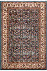 handmade Traditional Veg Dye Lt. Blue Ivory Hand Knotted RECTANGLE 100% WOOL area rug 9'X12'