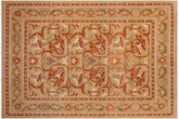 Traditional Kaffas Eryn Gold Gold Hand Knotted Area rugs 9X12