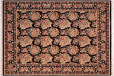 handmade Transitional Basarabian Black Green Hand Knotted RECTANGLE 100% WOOL area rug 8x10