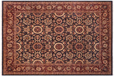 handmade Transitional Agra Tabriz Blue Red Hand Knotted RECTANGLE 100% WOOL area rug 8 x 10