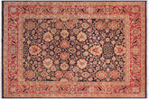 handmade Transitional Anmol Agra Blue Red Hand Knotted RECTANGLE 100% WOOL area rug 8 x 10