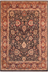 Traditional Anmol Agra David Blue Red Hand Knotted Area rugs 8X11