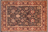 handmade Transitional Anmol Agra Blue Red Hand Knotted RECTANGLE 100% WOOL area rug 8 x 11
