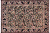 handmade Traditional Basarabian Black Black Hand Knotted RECTANGLE 100% WOOL area rug