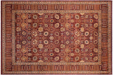 handmade Transitional Tabriz Drk. Red Drk. Red Hand Knotted RECTANGLE 100% WOOL area rug 9 x 13