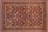 handmade Transitional Tabriz Drk. Red Drk. Red Hand Knotted RECTANGLE 100% WOOL area rug 9x13