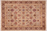 handmade Transitional Darwaish Tan Drk. Red Hand Knotted RECTANGLE 100% WOOL area rug 10x14