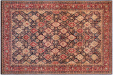 handmade Traditional Kirman Blue Red Hand Knotted RECTANGLE 100% WOOL area rug 9 x 12