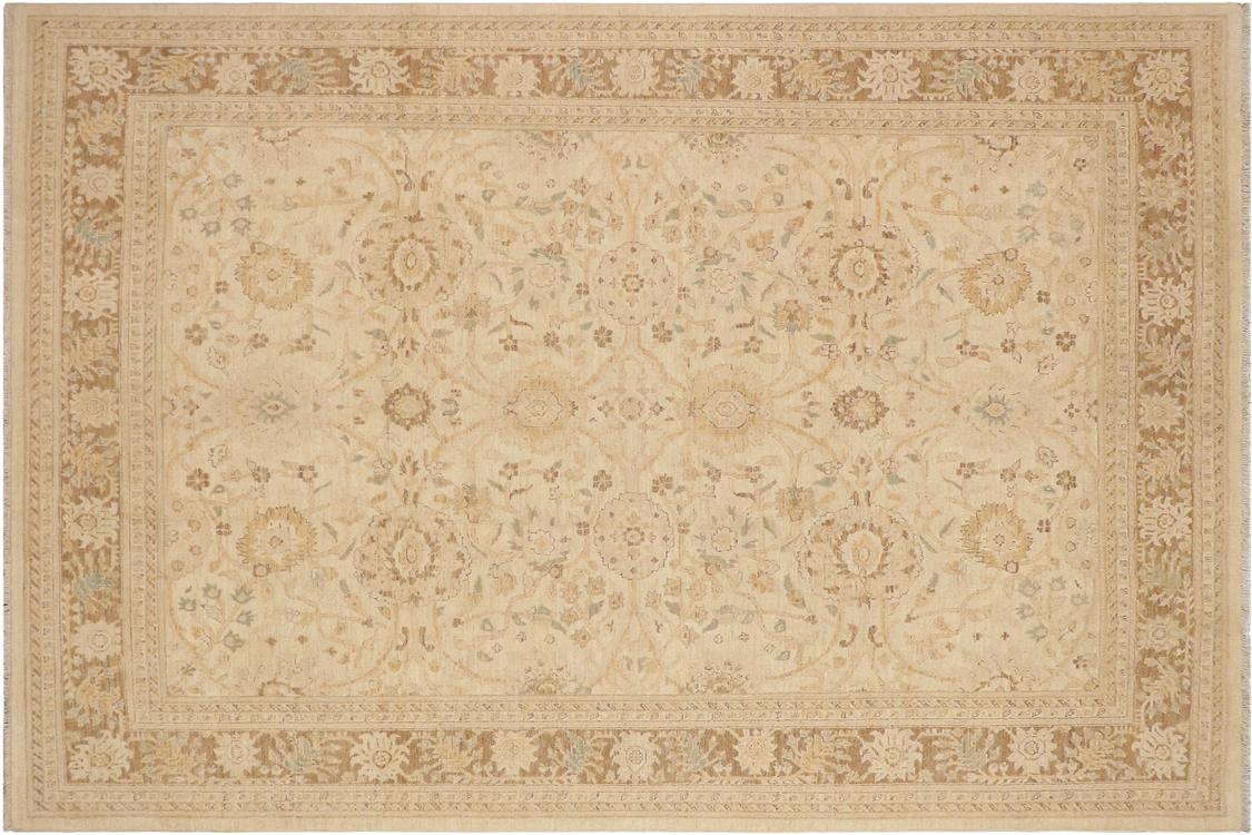 handmade Traditional Kafkaz Beige Brown Hand Knotted RECTANGLE 100% WOOL area rug 9 x 12