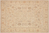 Eclectic Ziegler Marylynn Beige/Brown Hand-Knotted Wool Rug - 9'0'' x 11'4''