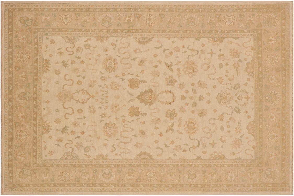 handmade Traditional Kafkaz Beige Nude Hand Knotted RECTANGLE 100% WOOL area rug 9 x 11