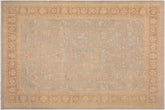 handmade Transitional Kafkaz Lt. Blue Lt. Brown Hand Knotted RECTANGLE 100% WOOL area rug 9' x 11'