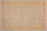 Oriental Ziegler Loria Blue/Brown Hand-Knotted Wool Rug - 8'9'' x 11'5''