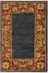 handmade Modern Gabbeh Blue Red Hand Knotted RECTANGLE 100% WOOL area rug 4X6