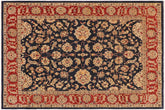 handmade Traditional Kafkaz Navy Red Hand Knotted RECTANGLE 100% WOOL area rug 9x11