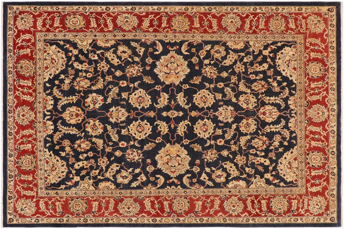 handmade Traditional Kafkaz Navy Red Hand Knotted RECTANGLE 100% WOOL area rug 9 x 11