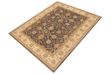 handmade Traditional Kafkaz Charcoal Beige Hand Knotted RECTANGLE 100% WOOL area rug 9 x 12