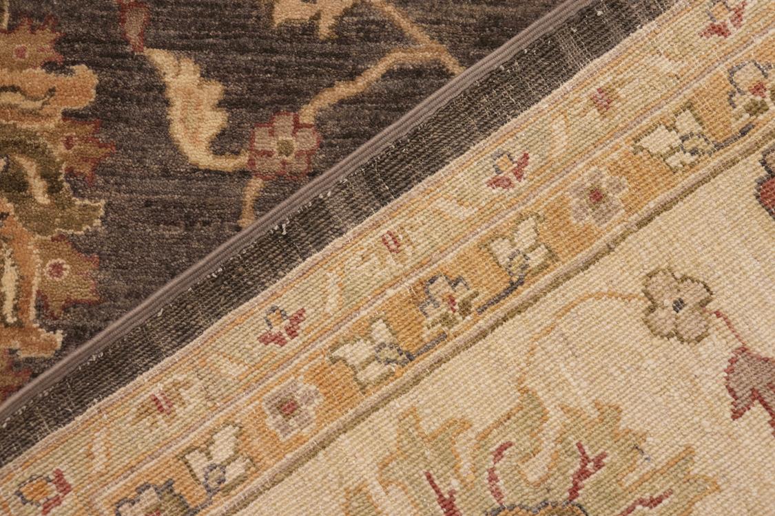 handmade Traditional Kafkaz Charcoal Beige Hand Knotted RECTANGLE 100% WOOL area rug 9 x 12