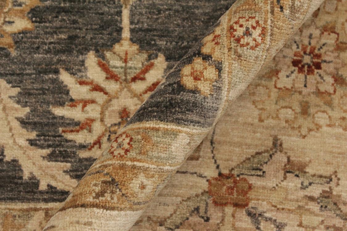 handmade Traditional Kafkaz Gray Beige Hand Knotted RECTANGLE 100% WOOL area rug 9 x 12