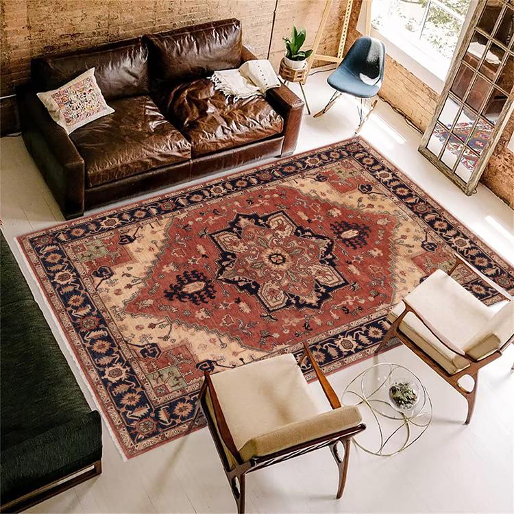 handmade Traditional Kafkaz Rust Blue Hand Knotted RECTANGLE 100% WOOL area rug 9 x 12